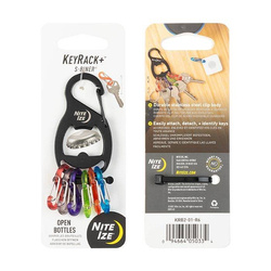 Nite Ize - KeyRack+™ S-Biner® Schlüsselsatz - Schwarz - KRB2-01-R6