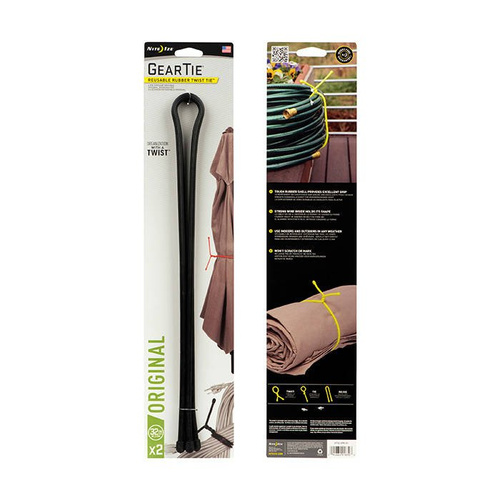 Nite Ize - Gear Tie® Wiederverwendbare Gummi Twist Tie™ 32" - 2 Stück - Charcoal - GT32-2PK-09