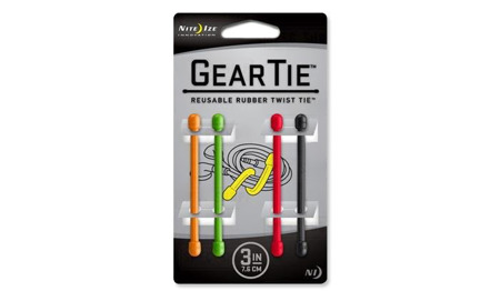 Nite Ize - Getriebe Krawatte 3" - sortierte Farben - 4Pack - GT3-4PK-A1