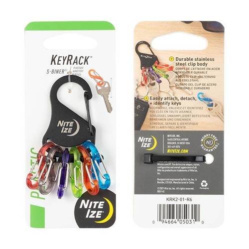 Nite Ize - KeyRack™ S-Biner® Schlüsselsatz - KRK2-01-R6