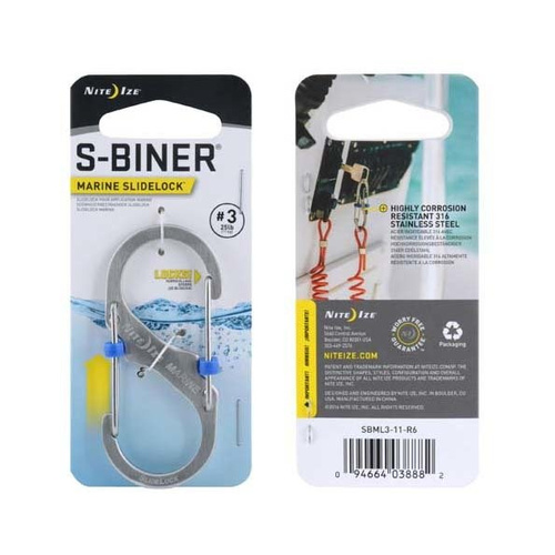 Nite Ize - S-Biner® Marine SlideLock® #3 - Edelstahl - SBML3-11-R6