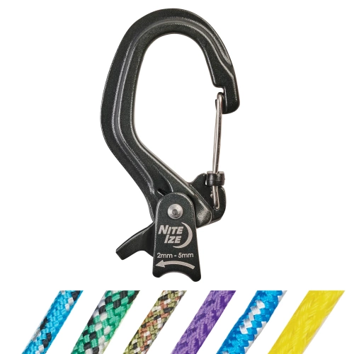 Nite Ize - Klamra CamJam z karabińczykiem SlideLock - Aluminium - Mały - Czarna - CJSLS-01-R3