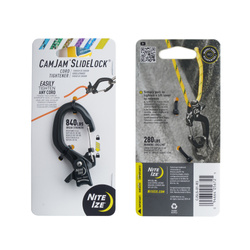 Nite Ize - Seilspanner CamJam mit SlideLock - Aluminium - Klein - Schwarz - CJSLS-01-R3