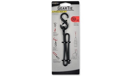 Nite Ize - Gear Tie Clippable 12'' - Black - GLC12-01-R3