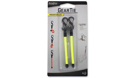 Nite Ize - Gear Tie Clippable 3'' - Neon Yellow - 2Pack - GLZ-33-2R7