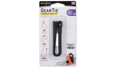 Nite Ize - Gear Tie Loopable 6'' - Black - 2Pack - GLS6-01-2R7