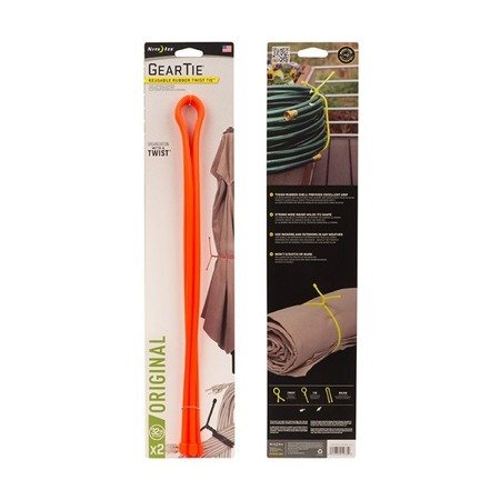 Nite Ize - Gear Tie® Reusable Rubber Twist Tie™ 32 in. - 2 pcs. - Bright Orange - GT32-2PK-31