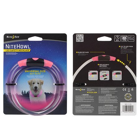 Nite Ize - NiteHowl™ LED Safety Necklace - Tie Dye Pink - NHO-12-R3