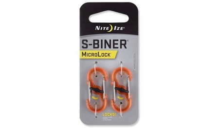 Nite Ize - S-Biner MicroLock Plastic - Orange - 2Pack - LSBPM-19T-2R3
