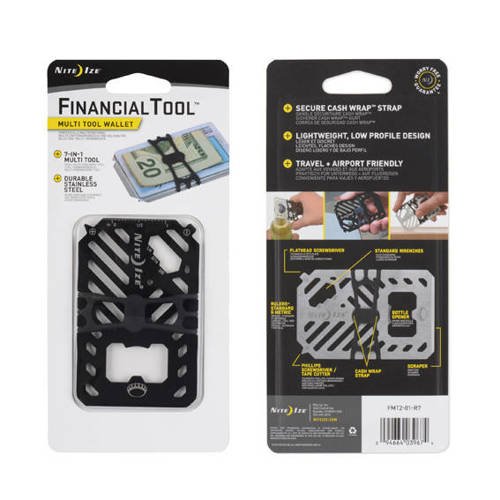 Nite Ize - FinancialTool Multi Tool Wallet - Czarny - FMT2-01-R7