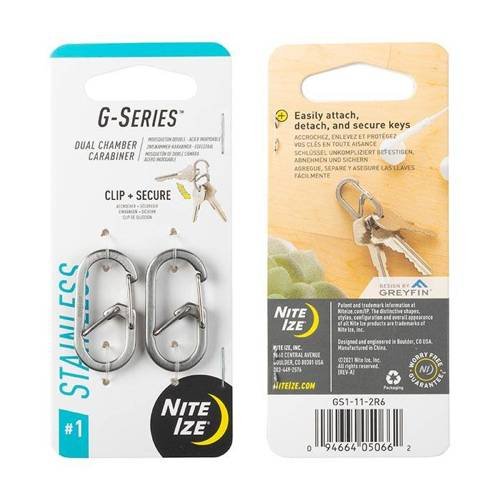 Nite Ize - G-Series #1 - 2 Pack - Stainless Steel - GS1-11-2R6