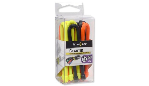 Nite Ize - Gear Tie 6   Pro Pack - Assorted - 12Pack - GTPP6-A1-R8