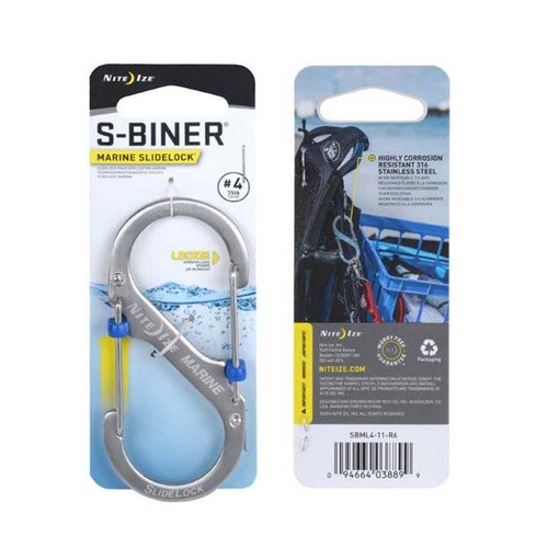 Nite Ize - Karabinek S-Biner® Marine SlideLock® #4 - Stainless - SBML4-11-R6