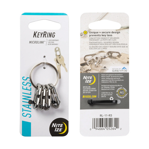 Nite Ize - Kółko do kluczy KeyRing MicroLink - Stalowe - RL-11-R3