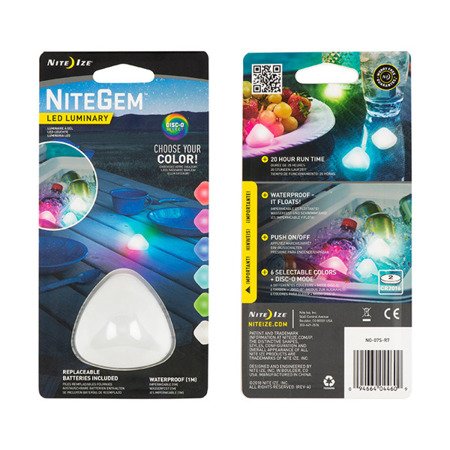 Nite Ize - NiteGem™ LED Luminary - Disc-O Select™ - NG-07S-R7