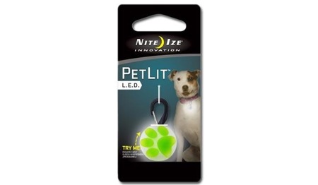 Nite Ize - PetLit LED Collar Light - Lime Paw - PCL02-03-17PA